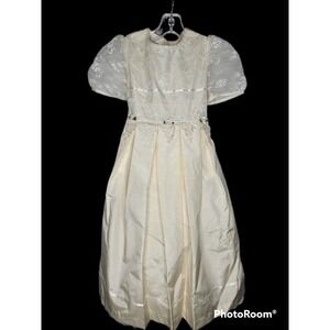 Vintage Bonnie Jean New York Girl's Wedding Flower Girl Bridesmaid Dress Sz 8